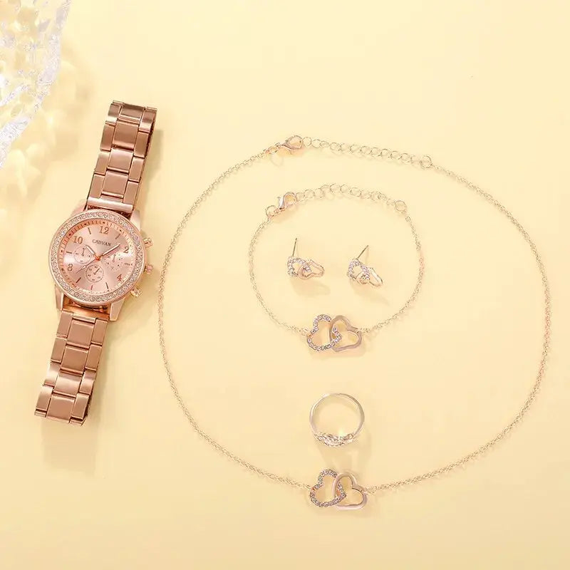 Elegant Rose Gold Watch Ensemble