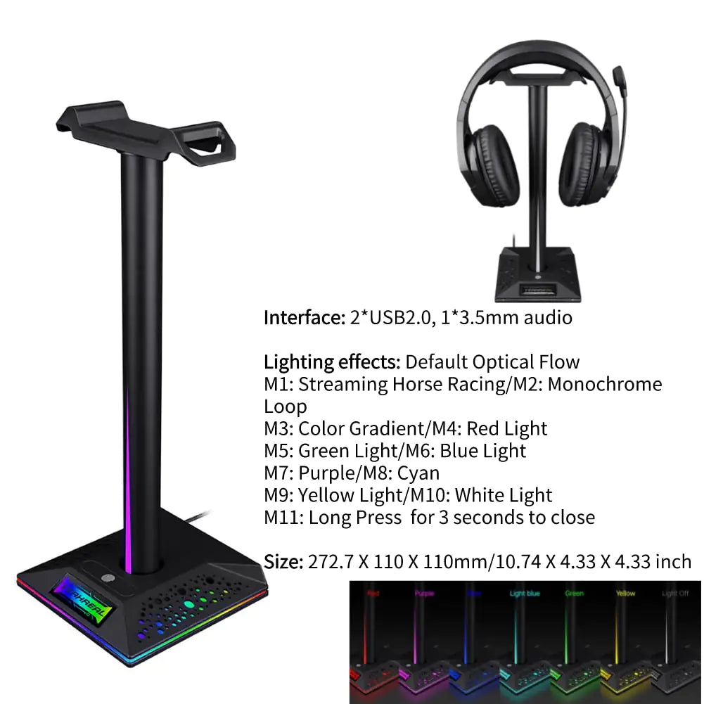 RGB Gamer Headphone Base