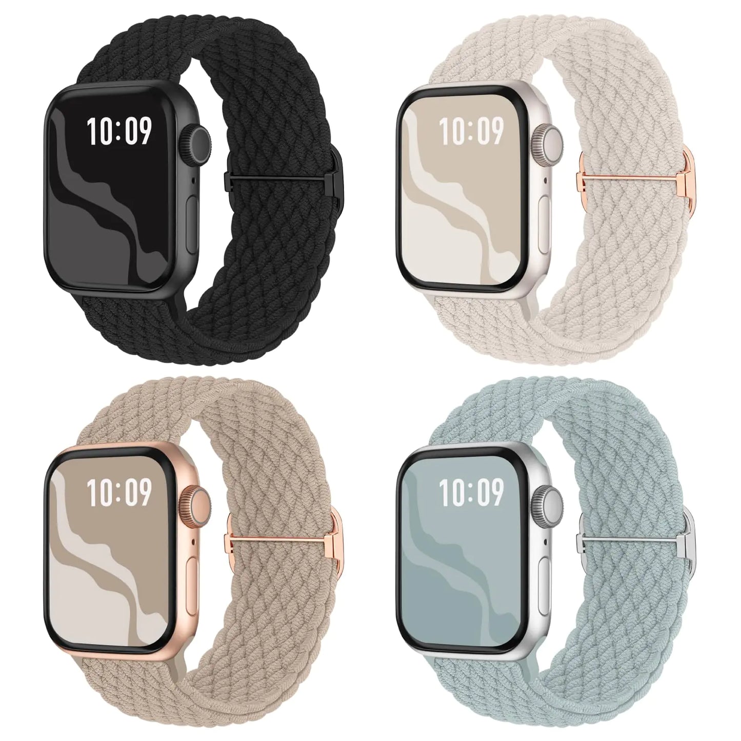 Elastic Braided Solo Loop Bands for Apple Watch