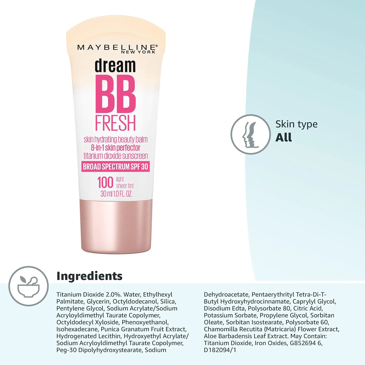 Maybelline Dream Fresh BB Cream Hydrate & Protect SPF 30