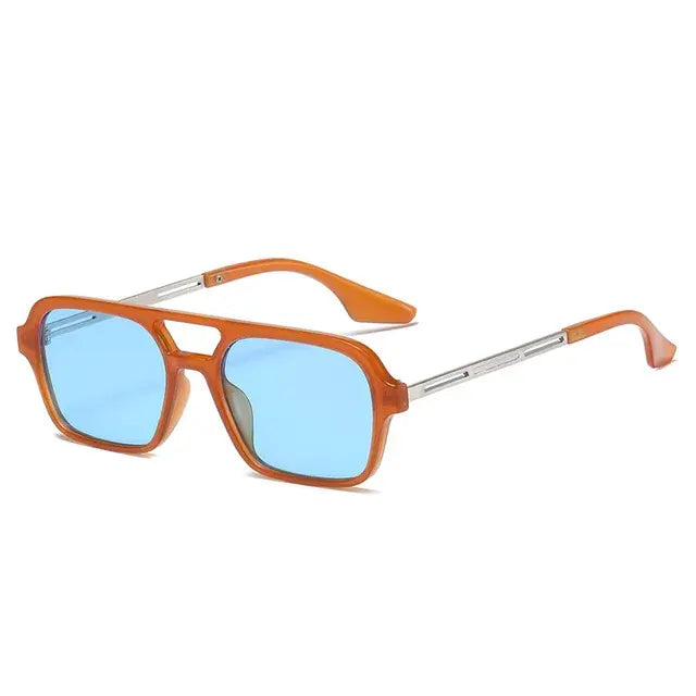 Chic Retro Pilot Sunglasses with Pink Gradient