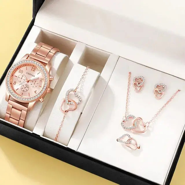 Elegant Rose Gold Watch Ensemble