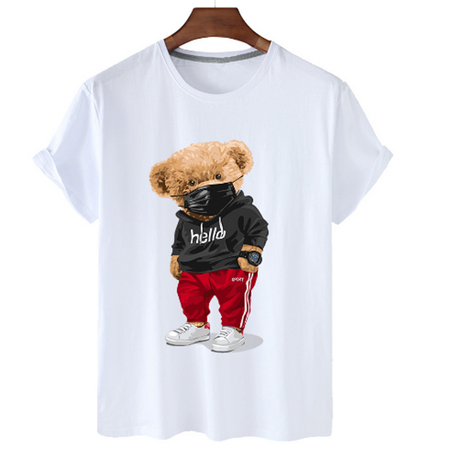 Bear Emblem Men's Cotton Tee