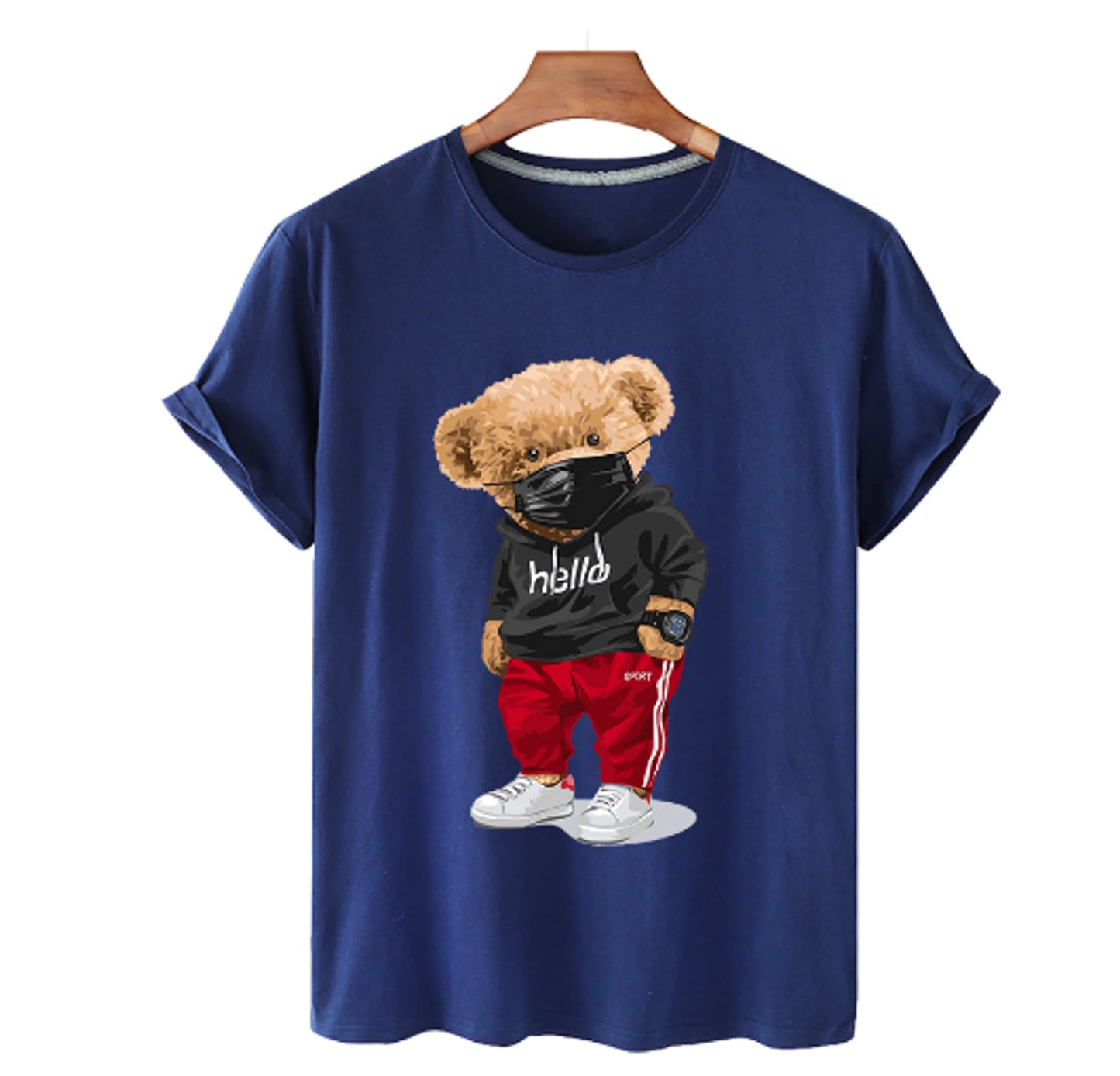 Bear Emblem Men's Cotton Tee