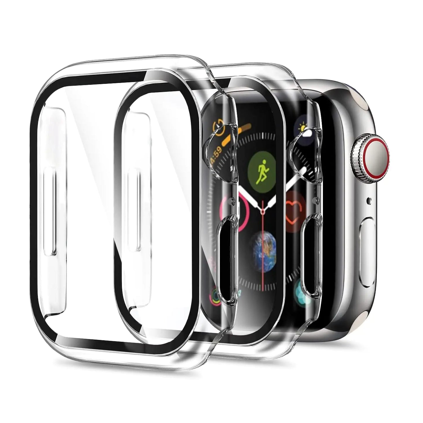 ClearView 2-Pack Tempered Glass & Case for Apple Watch 38mm