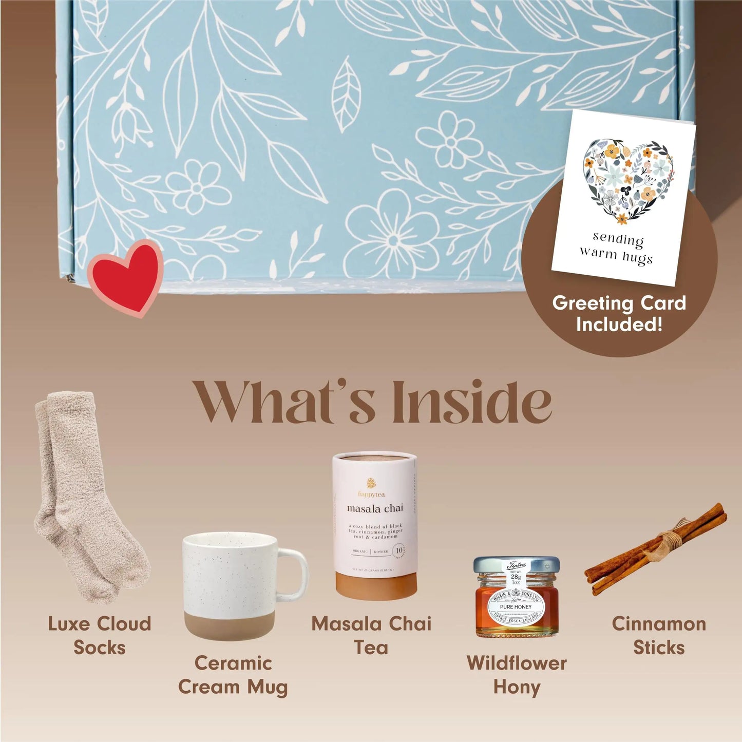 Cozy Care Tea Gift Set with Mug and Socks