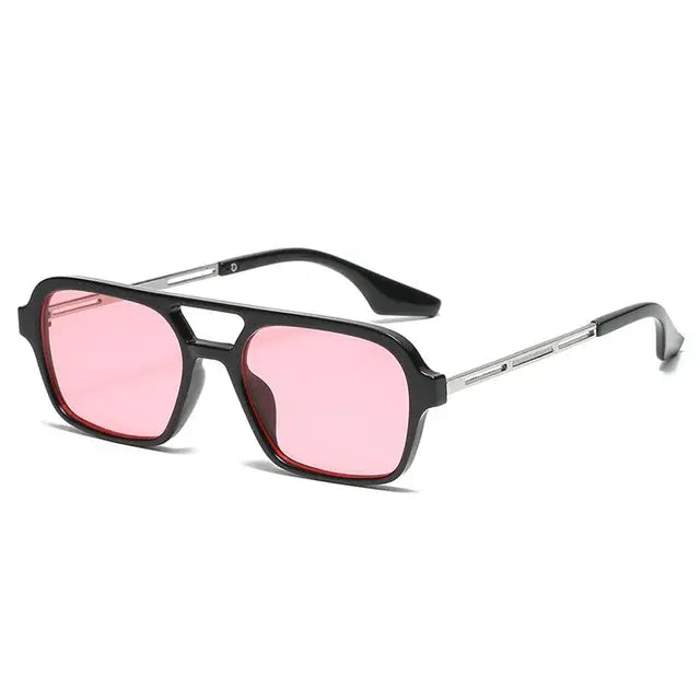 Chic Retro Pilot Sunglasses with Pink Gradient