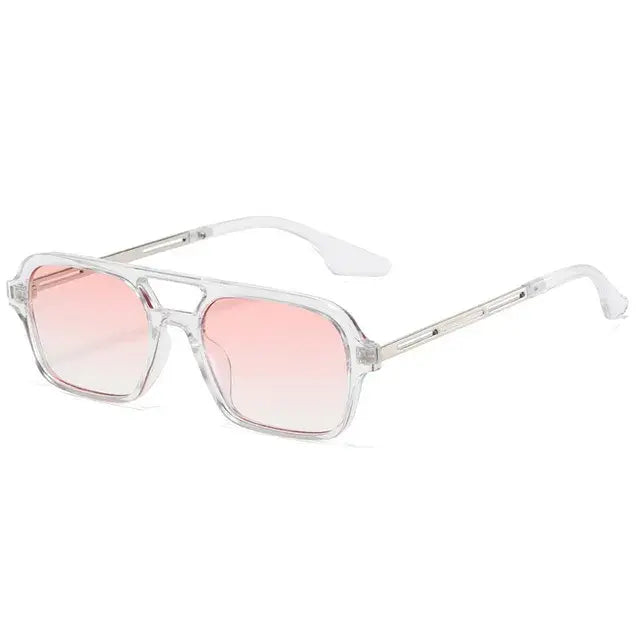 Chic Retro Pilot Sunglasses with Pink Gradient