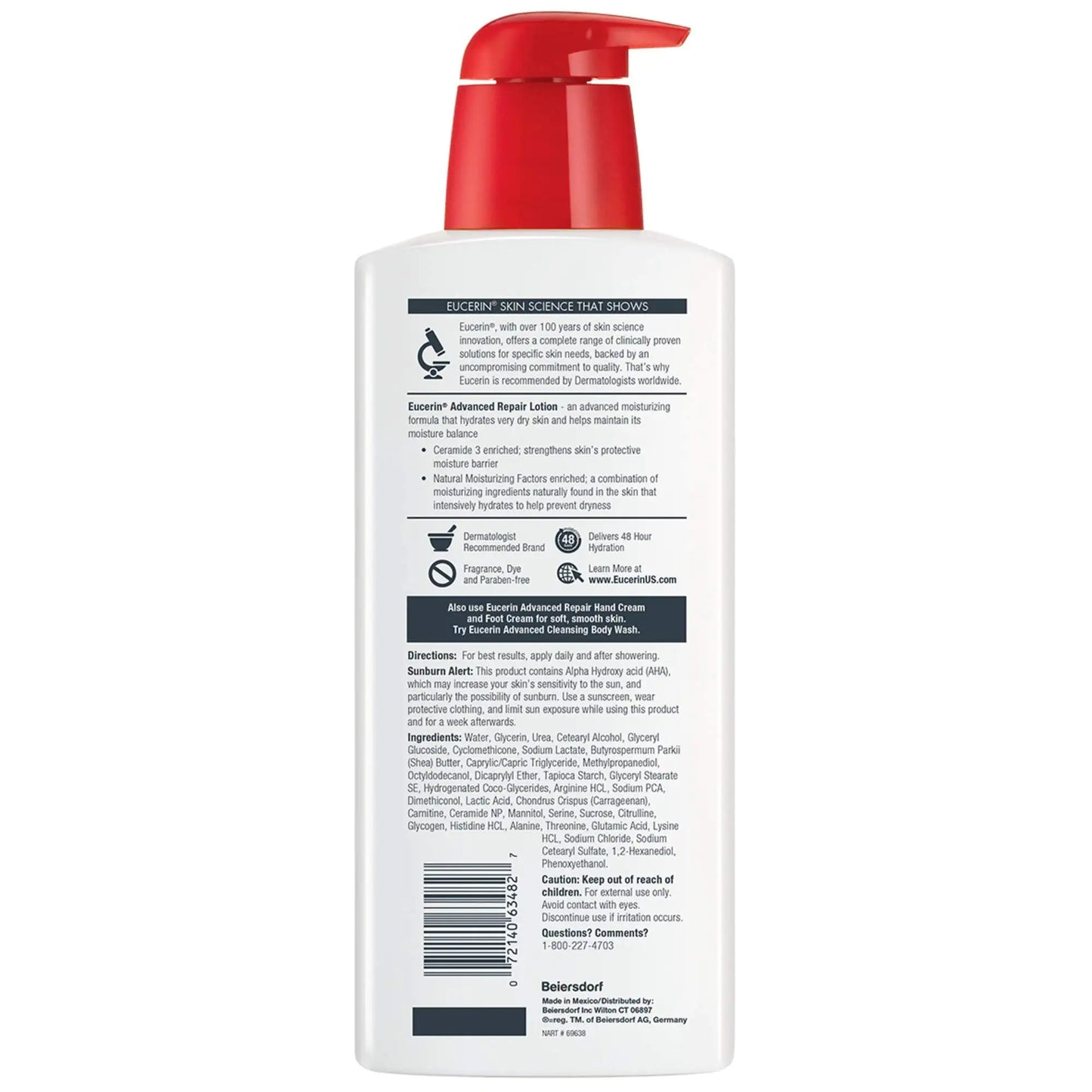 Eucerin Ceramide-Infused Repair Lotion, 16.9 Oz