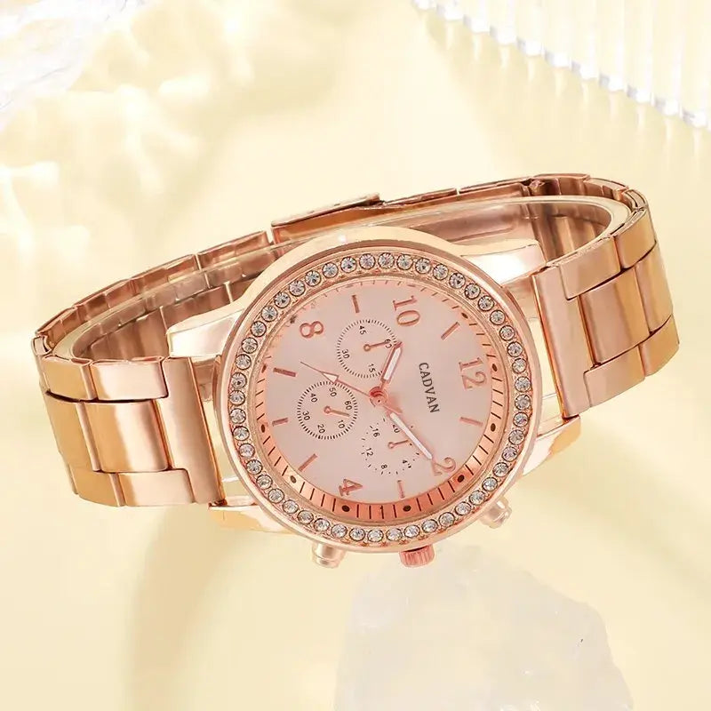 Elegant Rose Gold Watch Ensemble