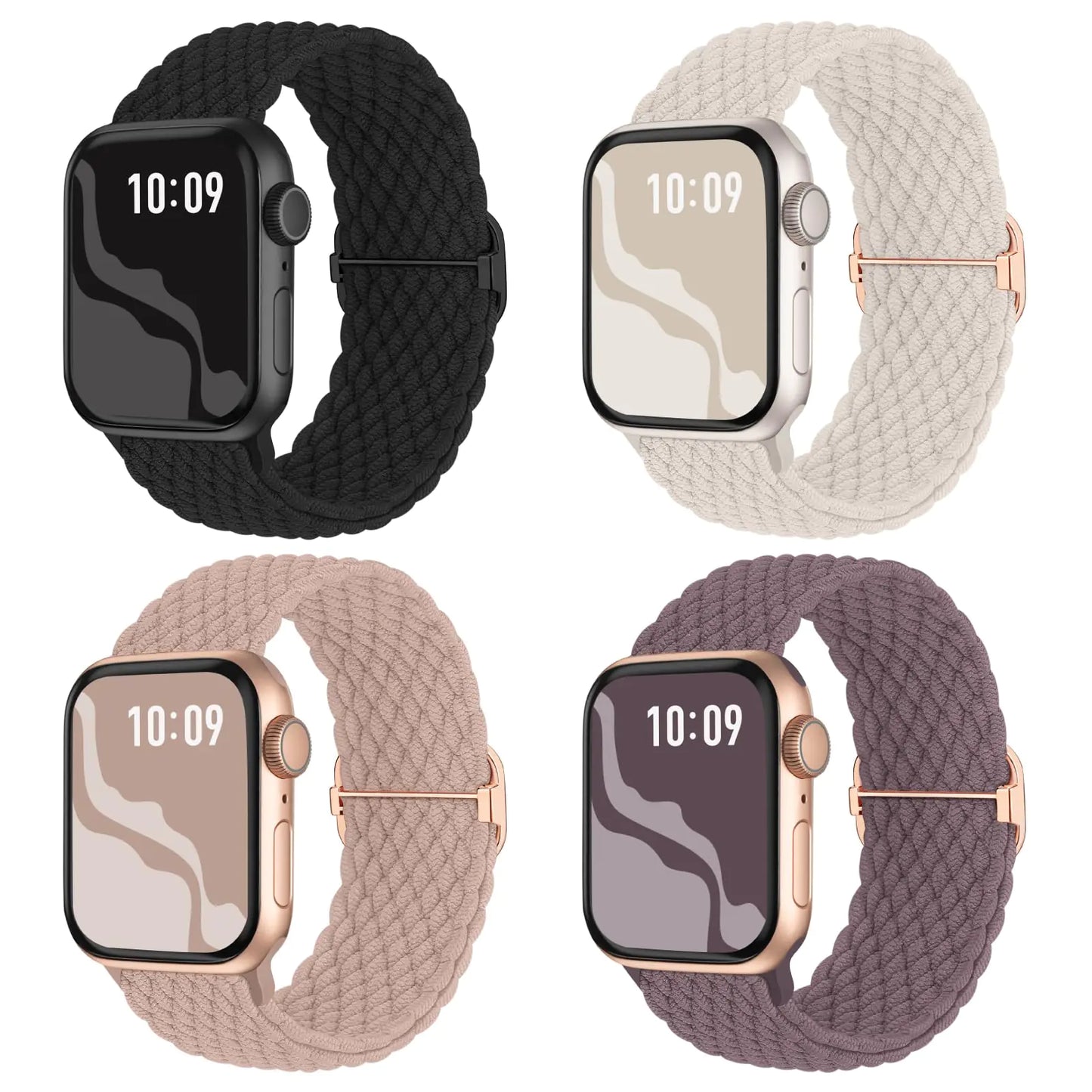 Elastic Braided Solo Loop Bands for Apple Watch