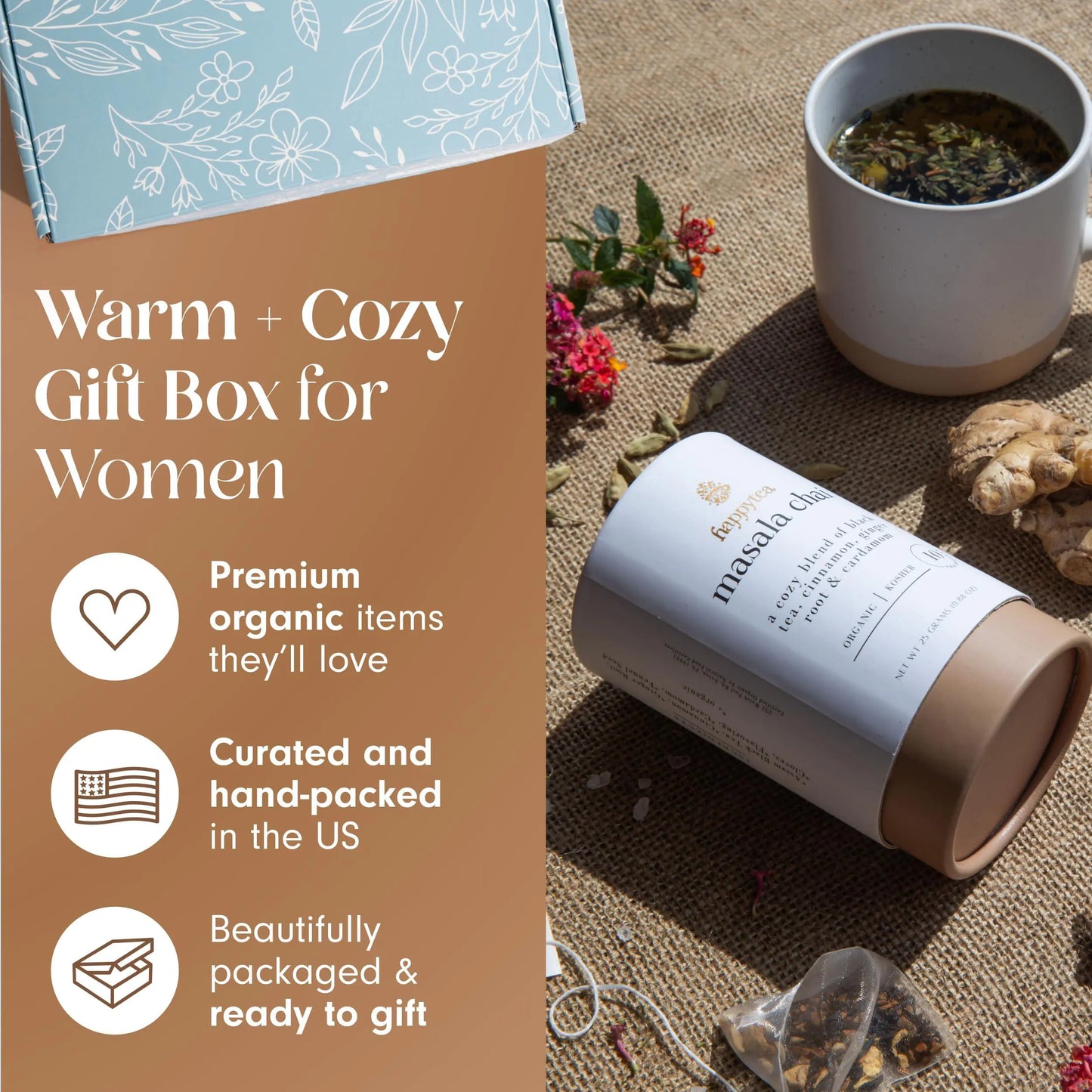 Cozy Care Tea Gift Set with Mug and Socks