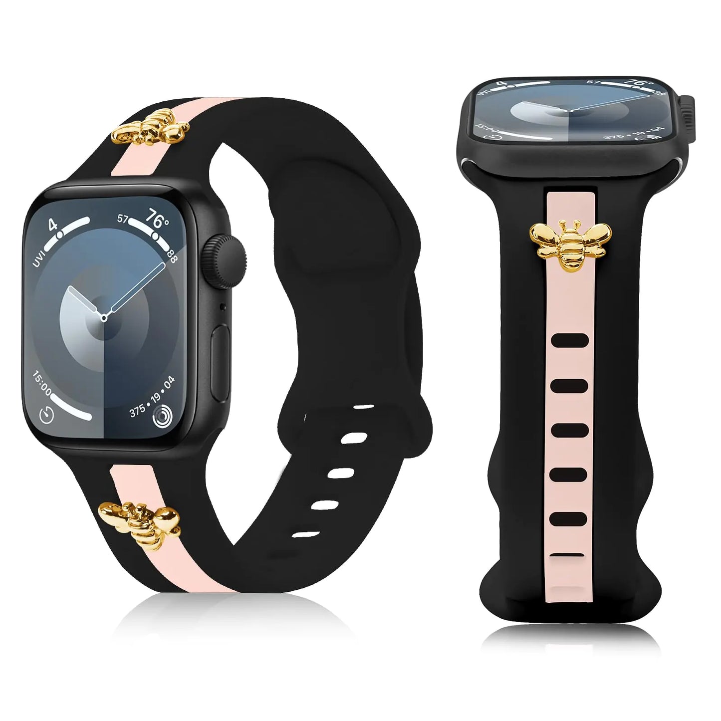 Chic Bee Charm Silicone Apple Watch Strap