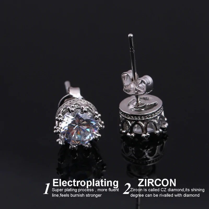 Ladies' Elegant Zircon Dangle Earrings