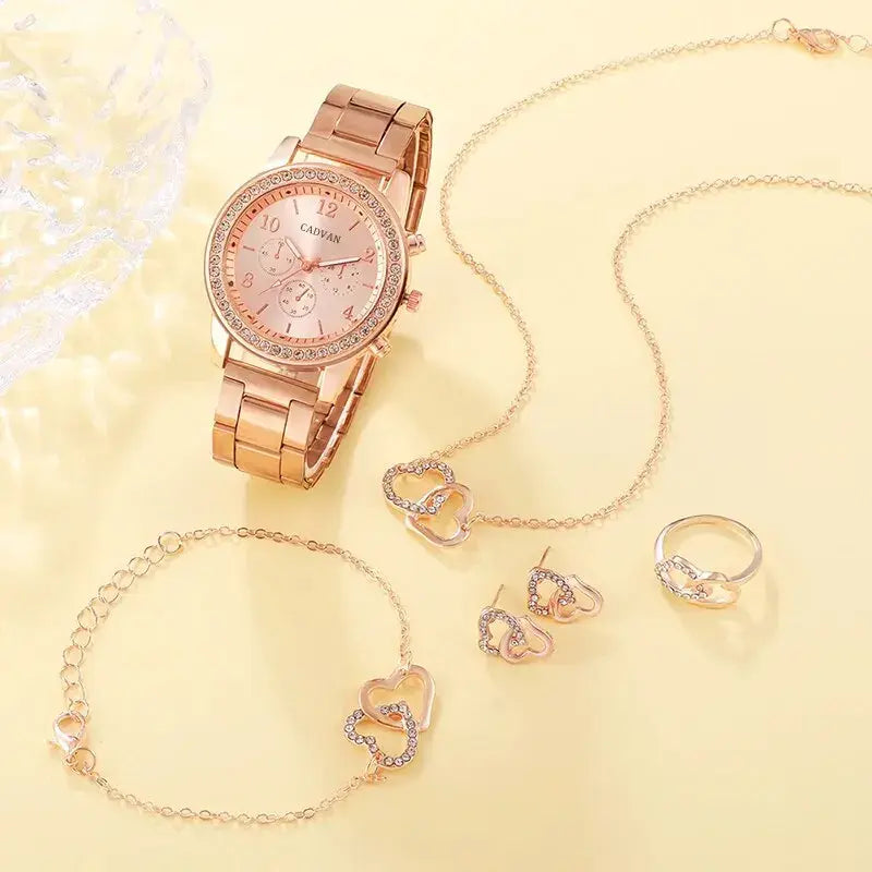 Elegant Rose Gold Watch Ensemble