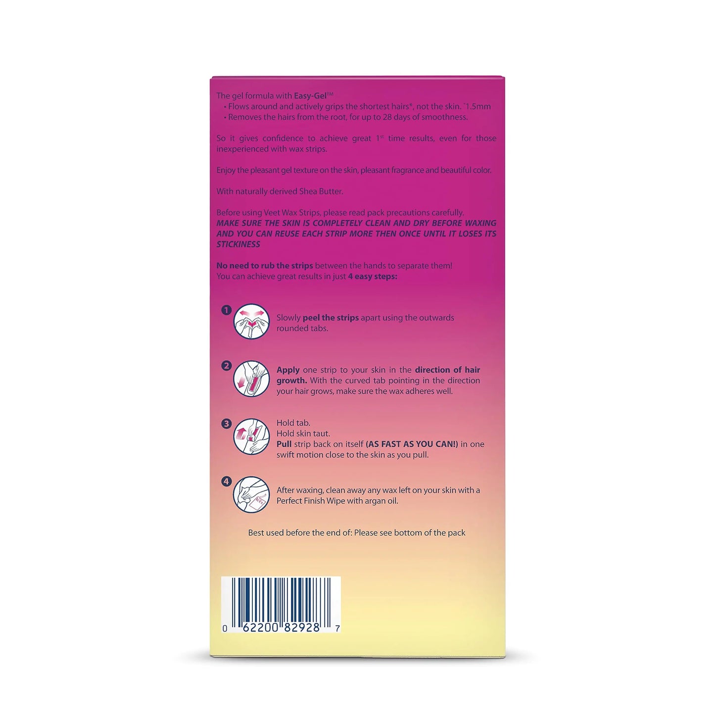 Veet 40-Count Wax Strips Kit | Full Body Hair Removal