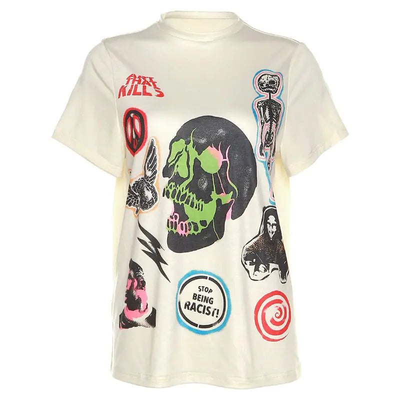 Giant Skull Print Tee