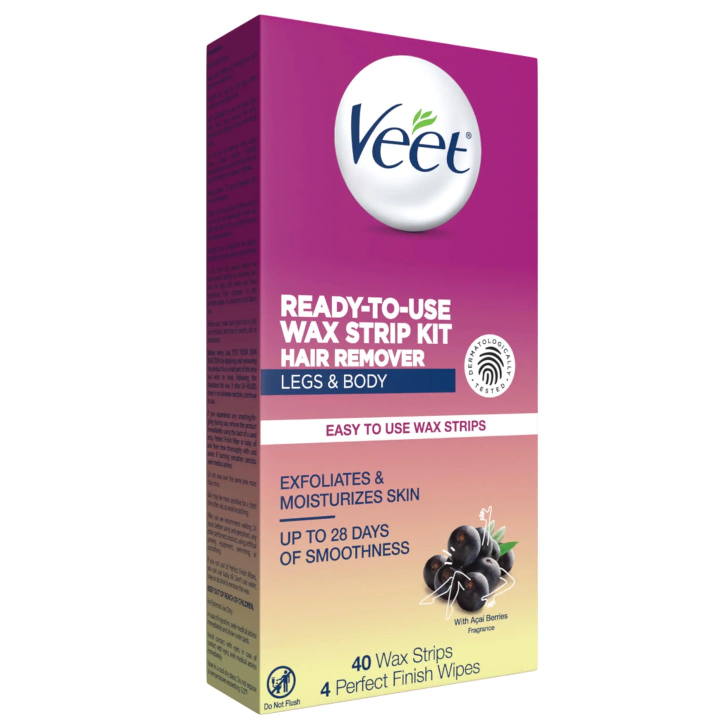 Veet 40-Count Wax Strips Kit | Full Body Hair Removal