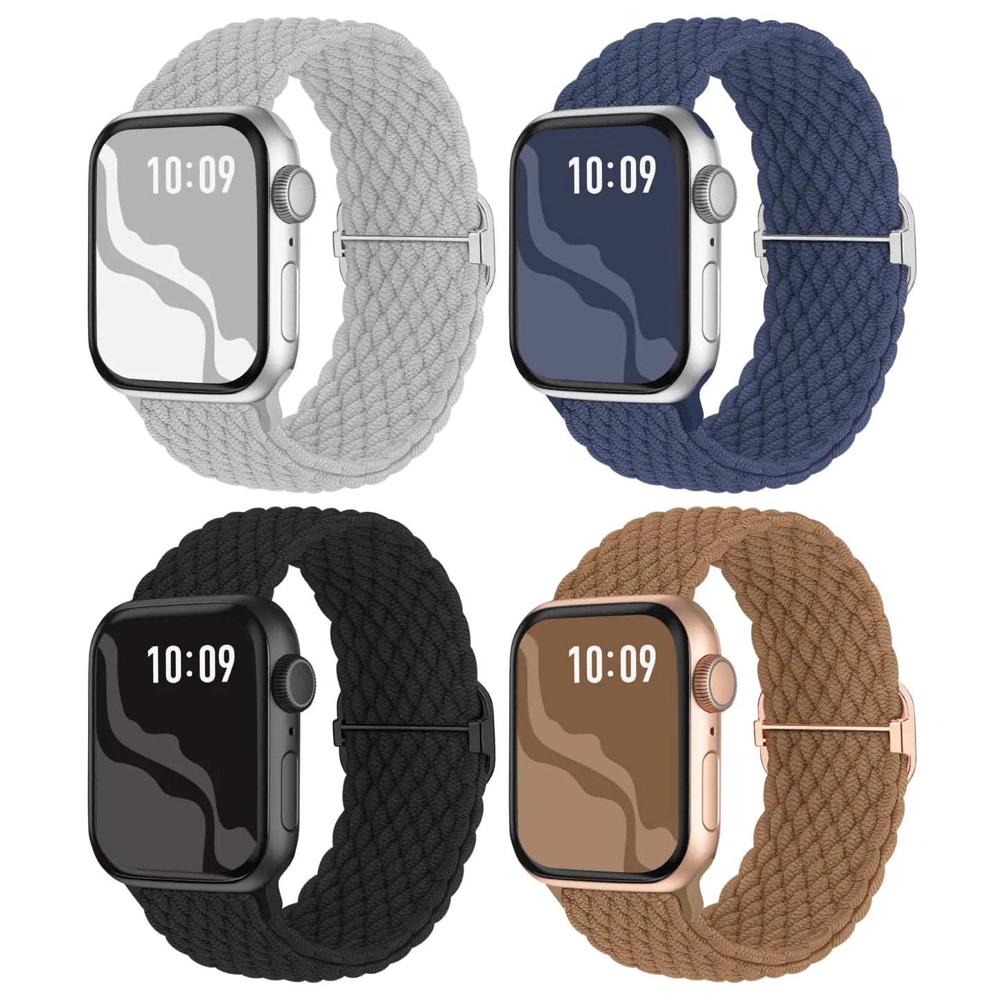 Elastic Braided Solo Loop Bands for Apple Watch