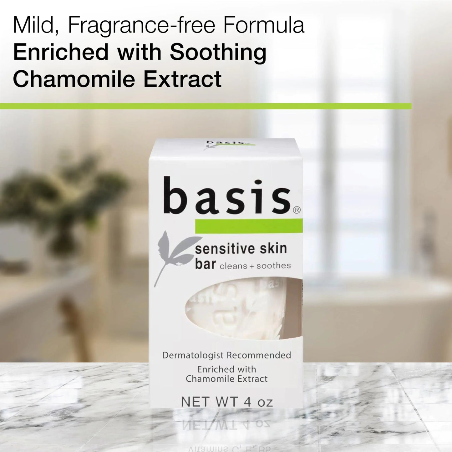 Basis Unscented Sensitive Skin 6-Pack Bar Soap