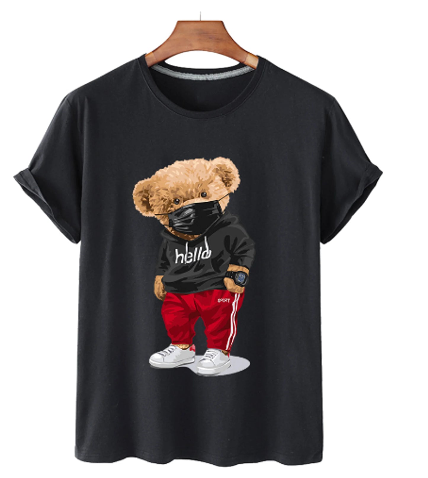 Bear Emblem Men's Cotton Tee