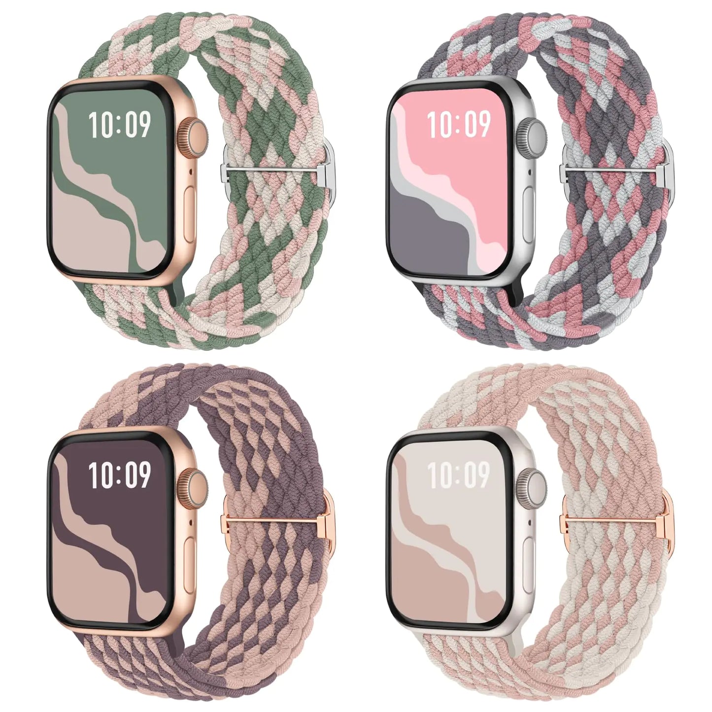 Elastic Braided Solo Loop Bands for Apple Watch