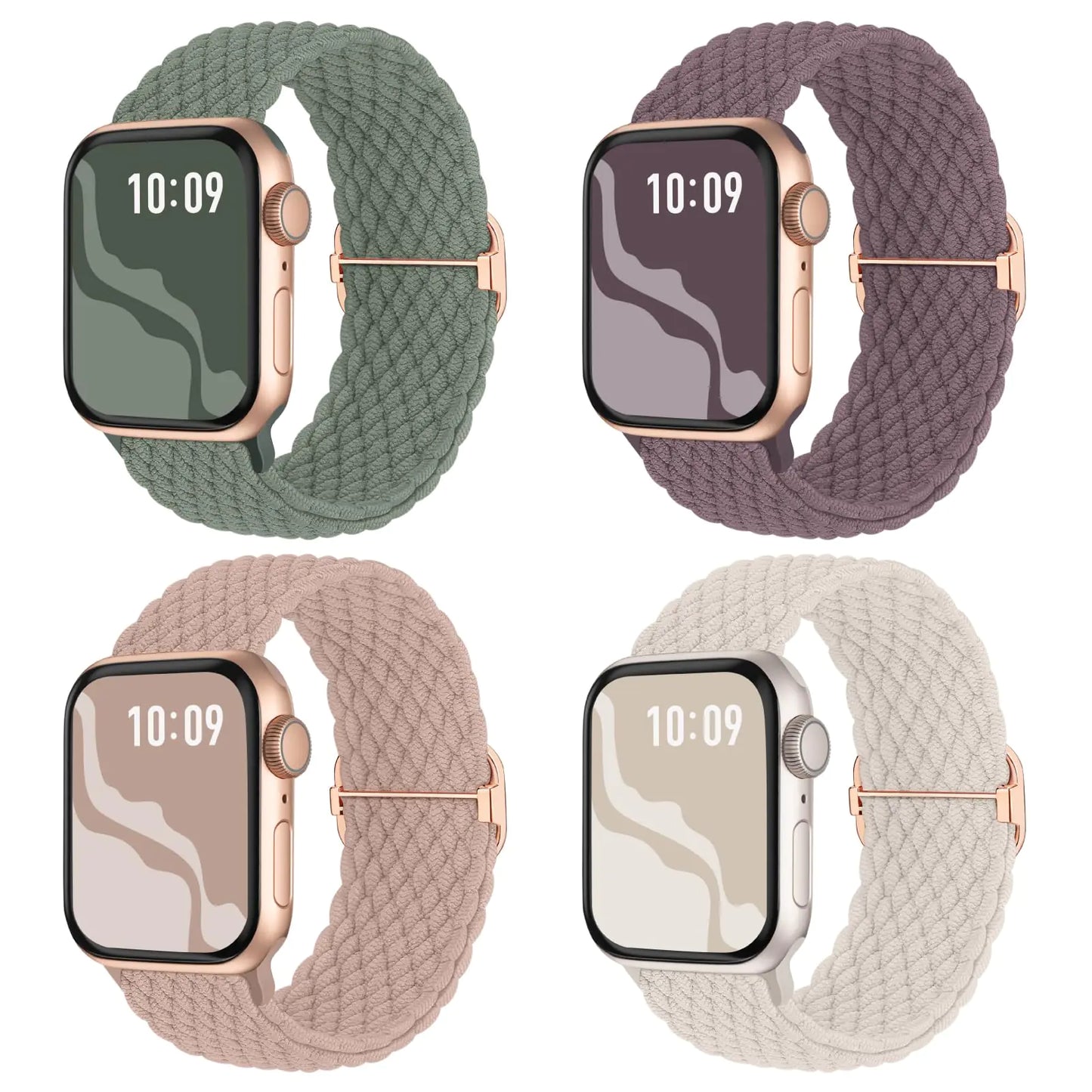 Elastic Braided Solo Loop Bands for Apple Watch