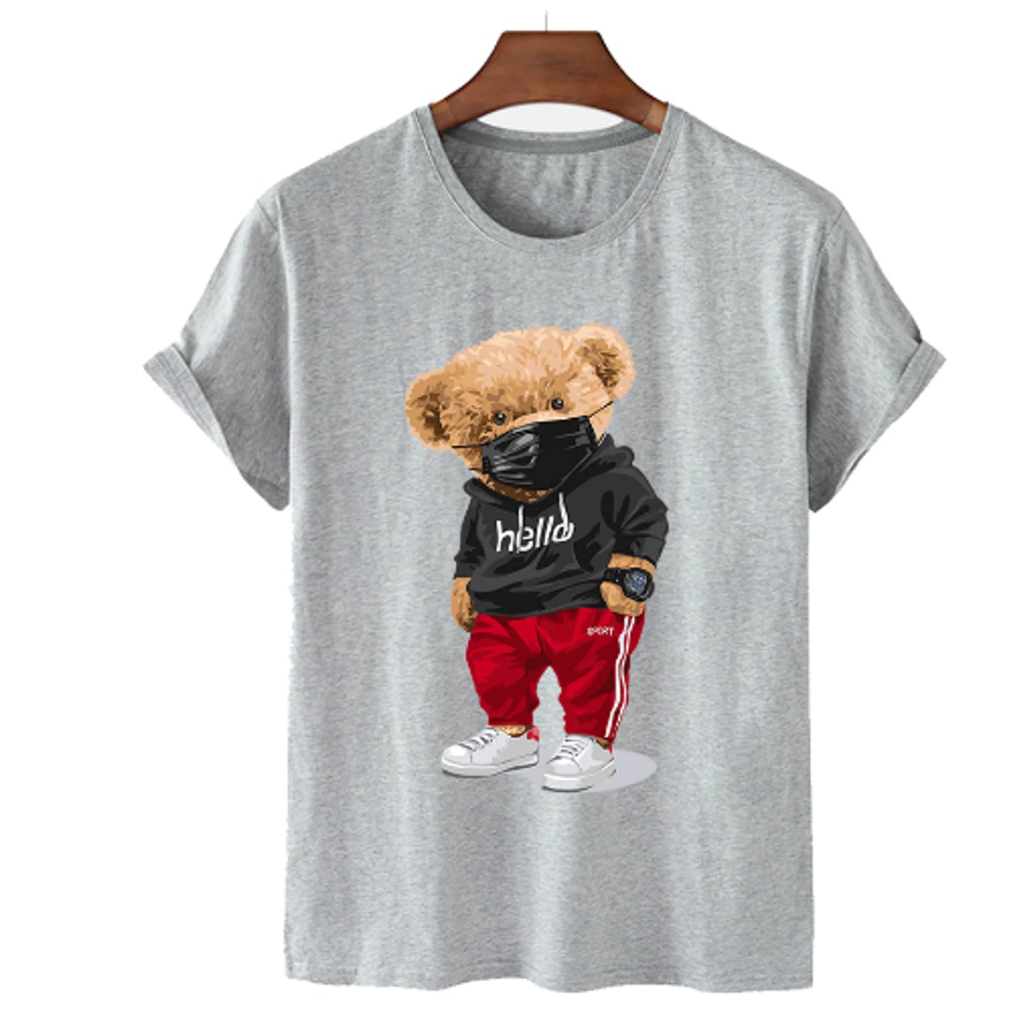 Bear Emblem Men's Cotton Tee